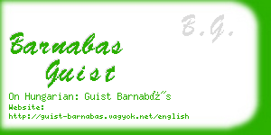 barnabas guist business card